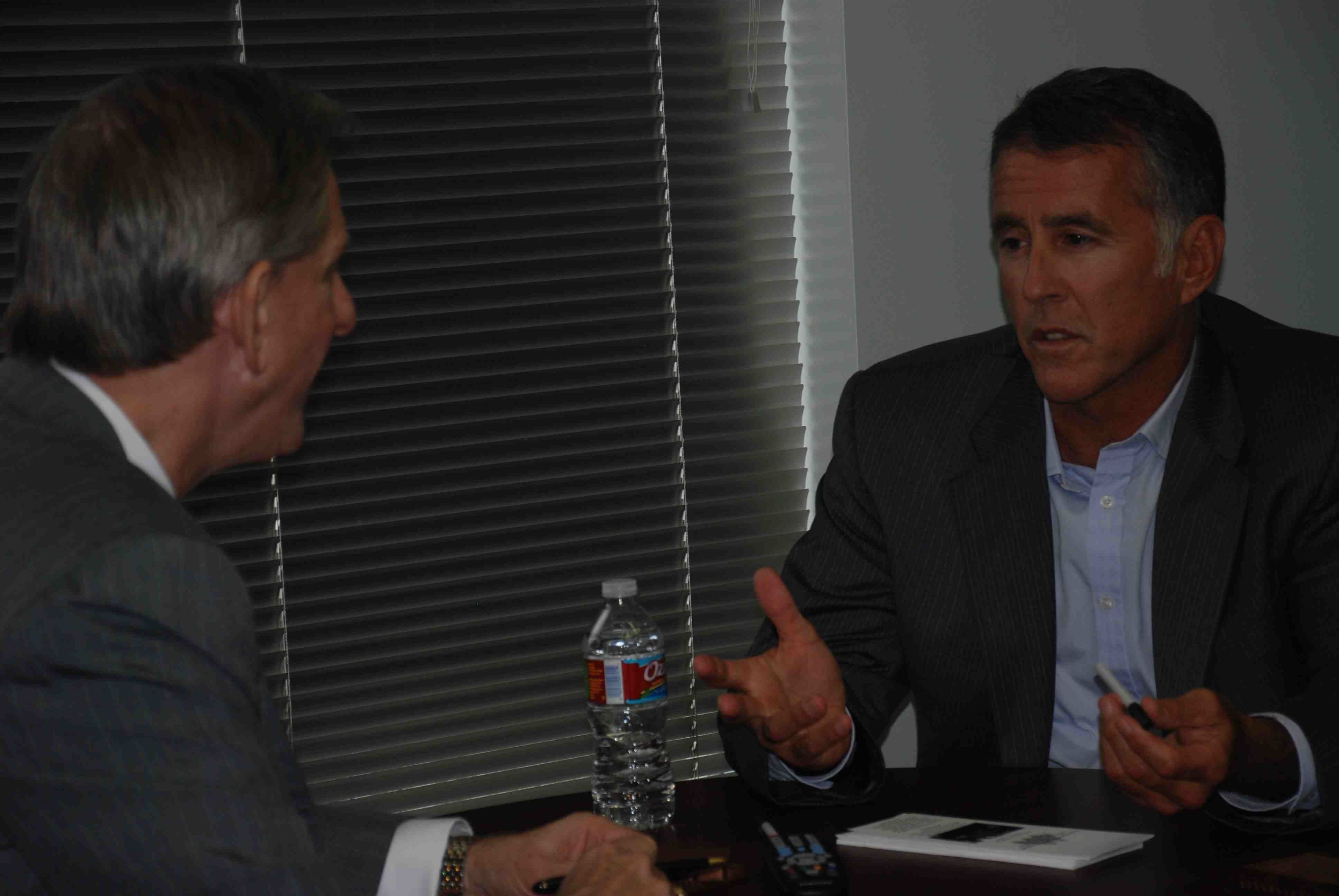 Dennis McCuistion and Christopher Lawford Kennedy at Addiction Causes Taping
